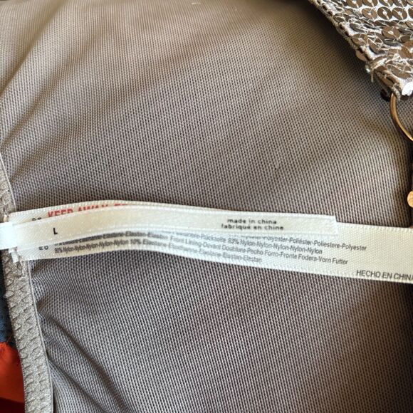 NWT Anthropologie Sequin Keyhole Top Sleeveless Cropped Size Large Festival Rave - Picture 12 of 14